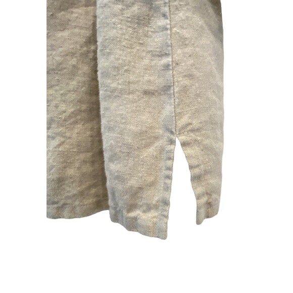 Linen Flax Cargo Pant Capri Elastic Waist Tan NEW Size Medium - Picture 3 of 9